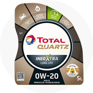 Etiketa oleje Total Quartz 5L
