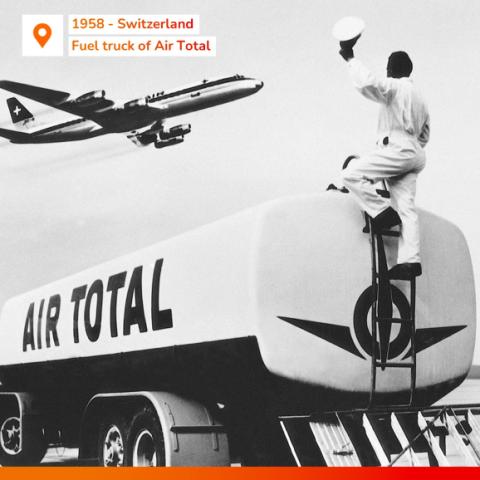 Total, TotalEnergies, cisterna, Air Total, letecké palivo, historie TotalEnergies, Švýcarsko